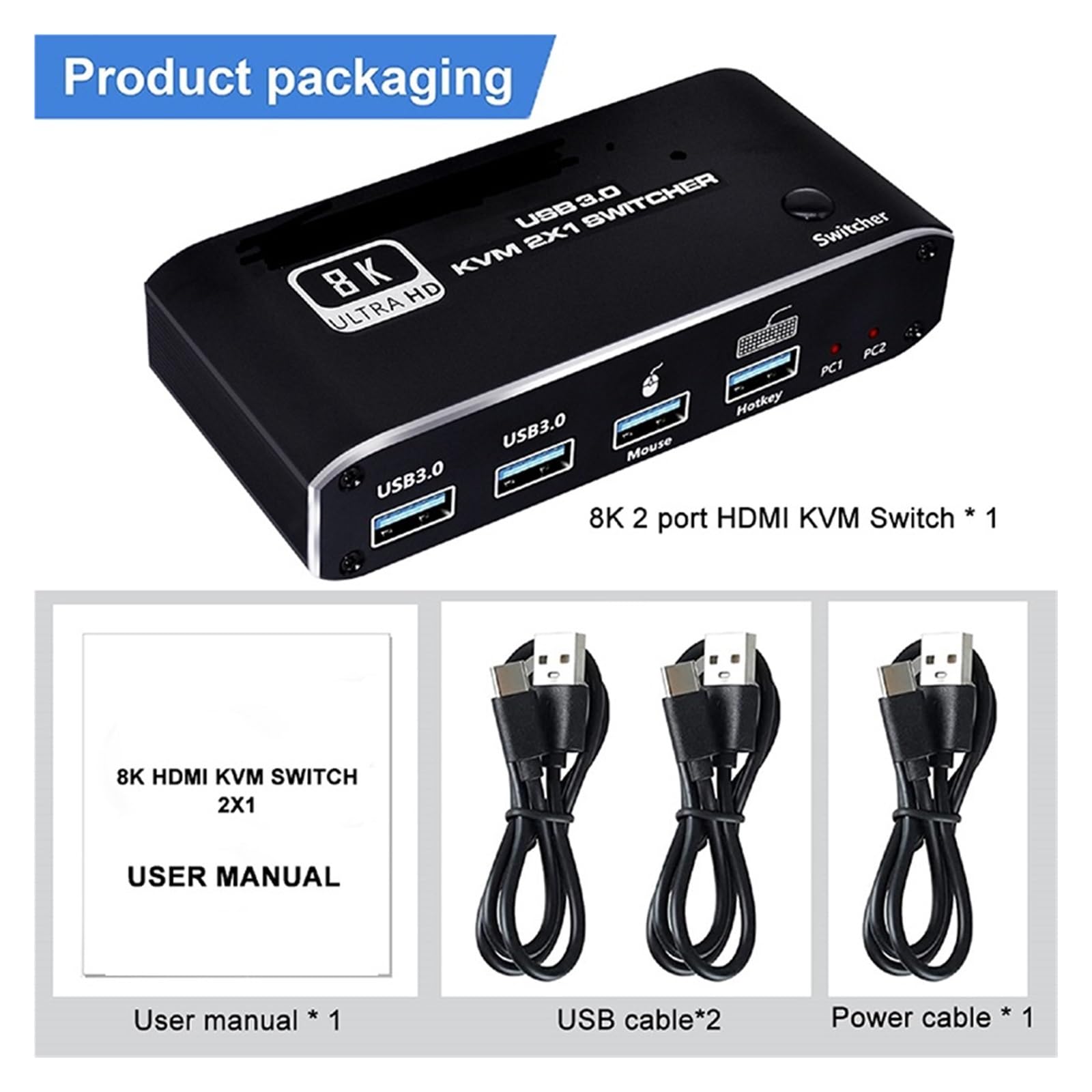Conmutador HMI 2,1 KVM 4K 120Hz HMI USB KVM Switch puerto dual USB HMI 2,1 conmutador 2X1 2X2 4K 60Hz 8K 60Hz for 2 uds 1 Monitor Para ordenador portátil