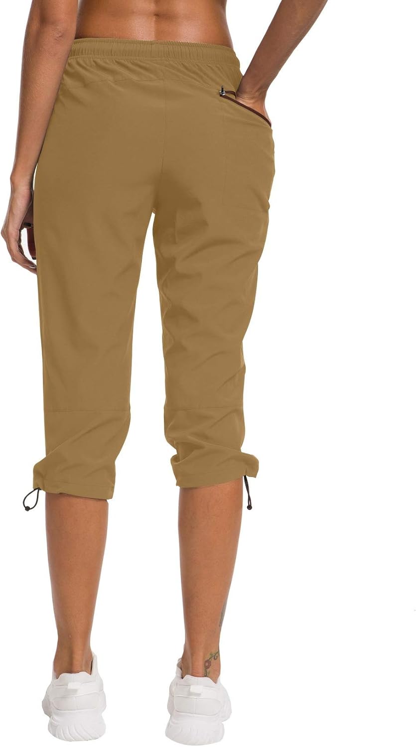 ChinFun Women's Hiking Capris Pants Outdoor Quick Dry Cargo Cropped Pants Water Resistant UPF 50+ - Image 5