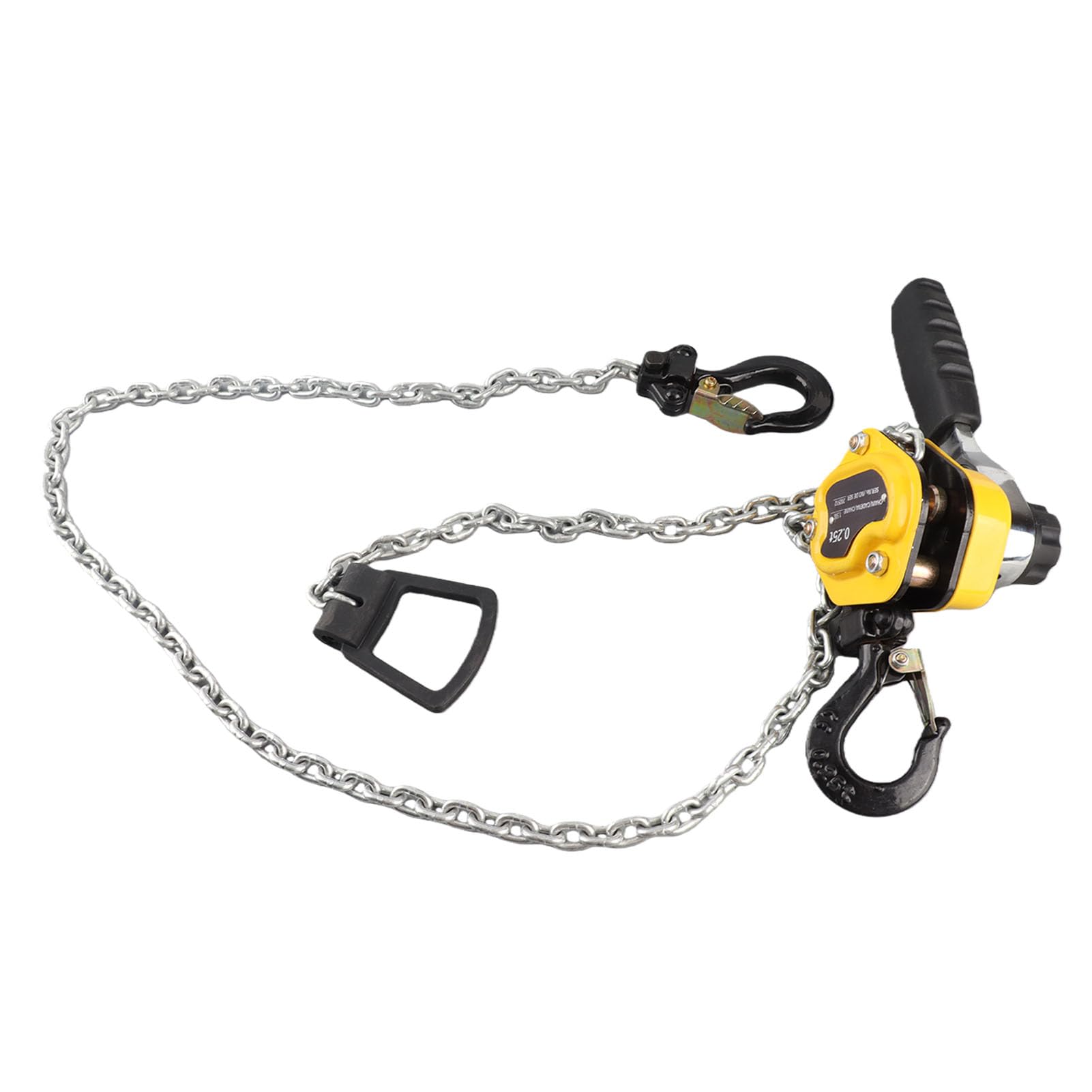 Generic Paranco a Leva Portatile Mini Cricchetto di Sollevamento da 250 Kg per Garage Edili Catena da 1,5 M
