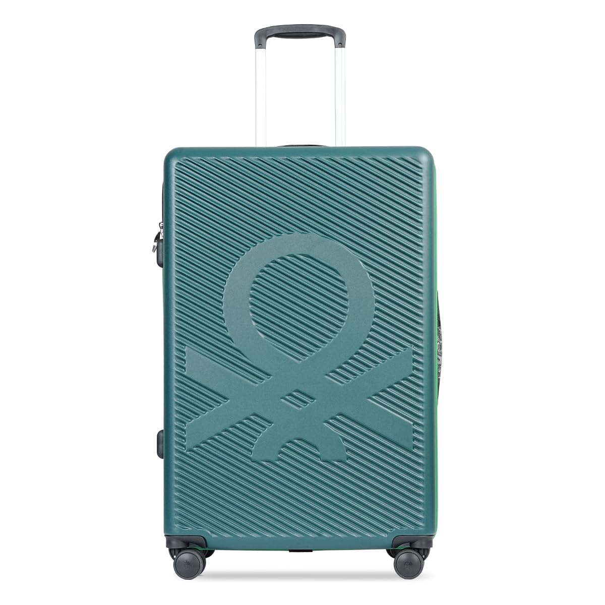 united colors of benetton Mid-Size Hard Luggage Glide Pro - Dark Green+Green |Check-in Trolley Bag | TSA Lock & 360° Spinner Wheels| Telescopic Handle | Water Resistance | 65Cm | 72L Capacity-picture-10