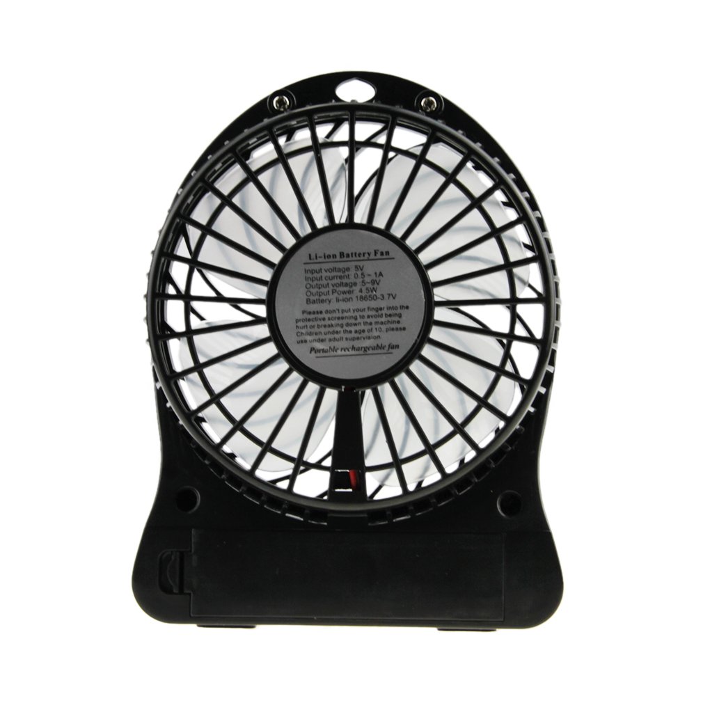 Mini Ventilatore Portatile USB Nero | Potente Ventola da Viaggio Matte