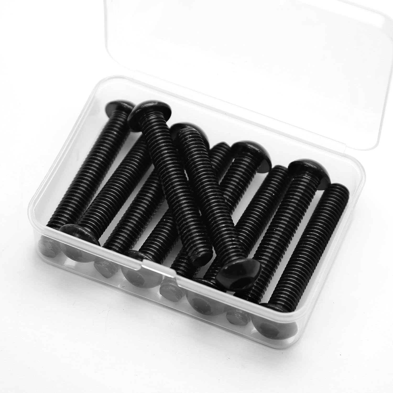 Tornillos Avellanados M8x45mm de Acero Inoxidable 304 Negro Oxidado con Hexágono Interior y Rosca Completa (10 Piezas)