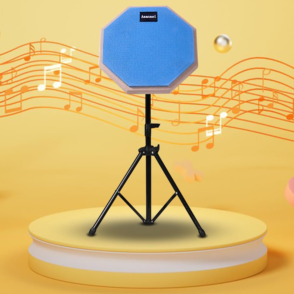 Almohadilla de práctica de tambor de madera de caucho de 8 pulgadas con soporte ajustable Almohadilla de práctica de tambor Almohadilla de entrenamiento de práctica absorbente de go