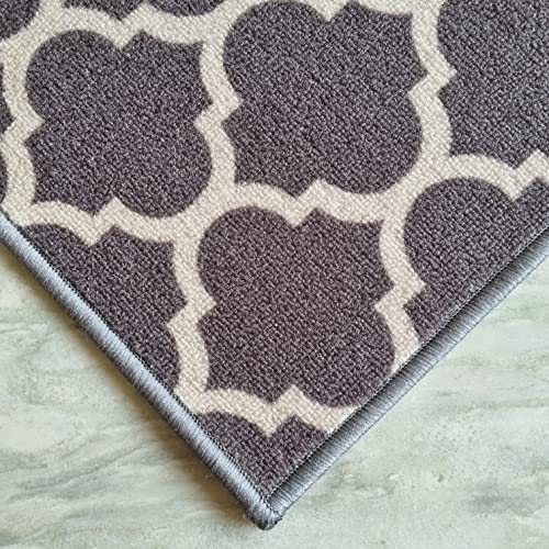 Image of Matz&More Anti Slip Multipurpose Floor Mat, 40x60cm, for Door, Entrance, Bathroom, Bedroom, Kitchen, Office, Trellis Dark Brown