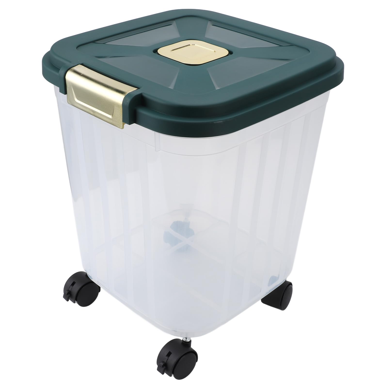 Cryfokt Contenedor para Almacenamiento de Arroz de Gran Capacidad con Sello Hermético y Ruedas Giratorias para Facilitar el Transporte, Ideal para Cocina y Comedor (Pequeña)