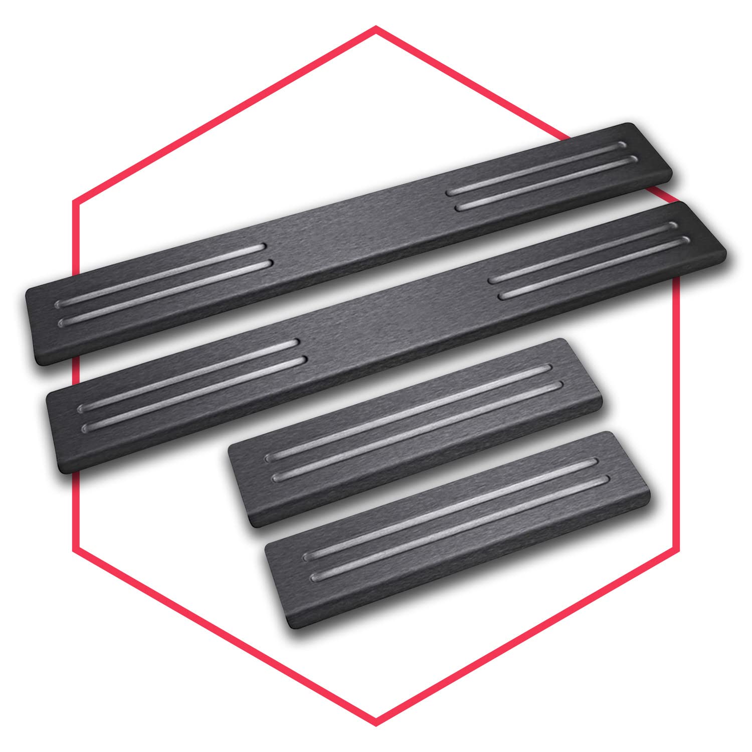 Ribetes para puertas de coche, protectores de bordes de acero inoxidable, autoadhesivos, con cinta adhesiva, para puertas interiores y puertas, color negro y plateado