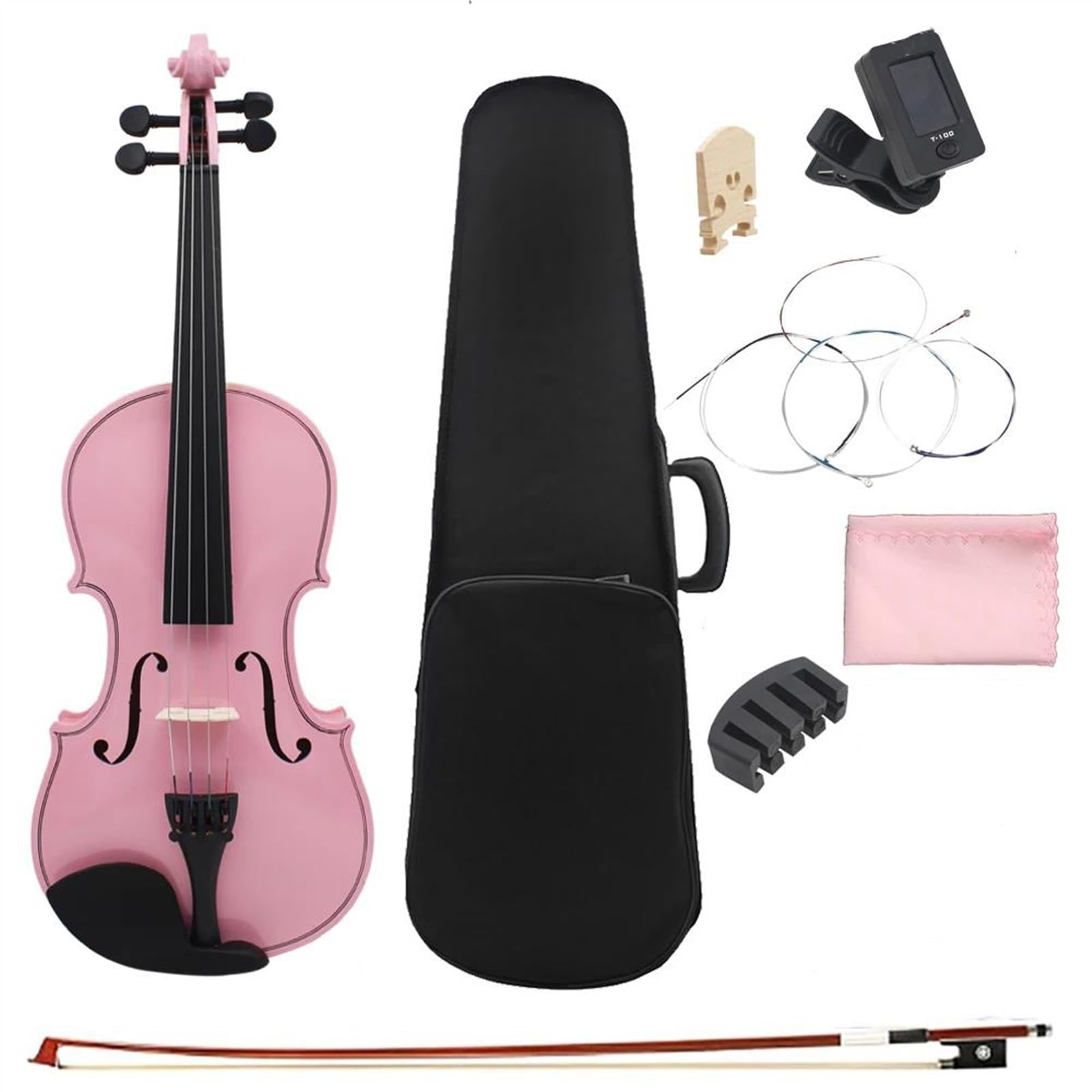Violine 4/4 Violine Transparenter Klang(Pink)