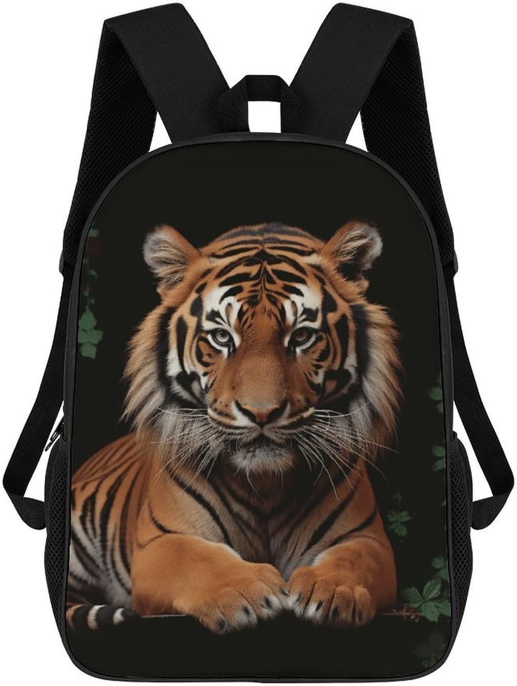 With Tiger And Paws 17 Inch Lightweight Laptop Backpack