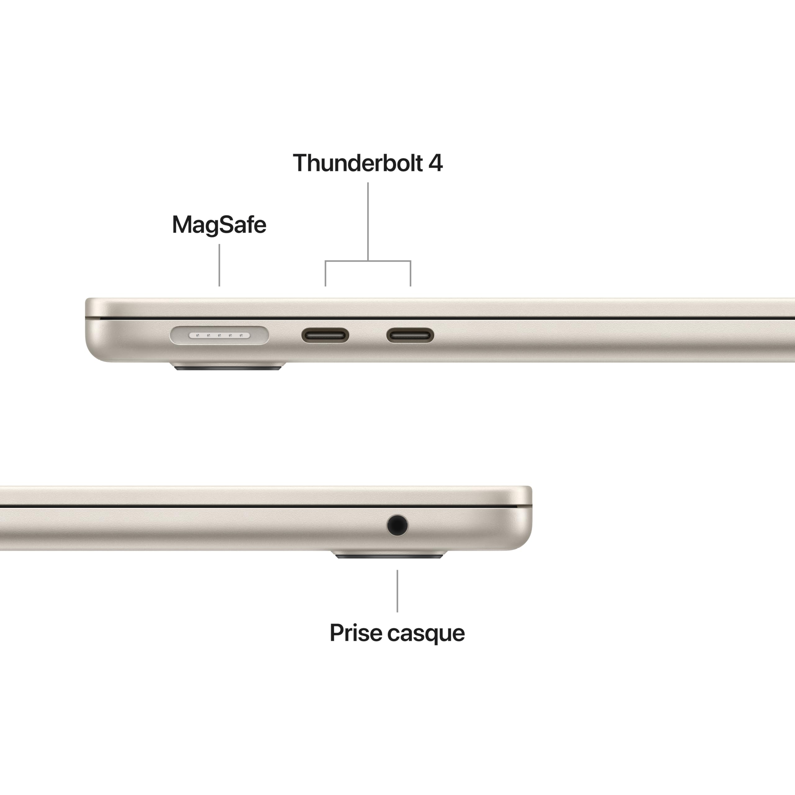 Apple MacBook Air 13 Pouces Ordinateur Portable avec Puce M4 : Conçu pour Apple Intelligence, Écran Liquid Retina de 13,6 Pouces, Mémoire unifiée de 24 Go, Stockage SSD de 512 Go ; Lumière stellaire