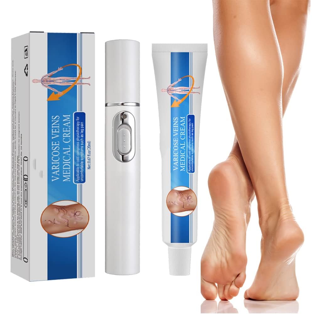 sjfscqr Vericose Veins Treatment Blue Light Lazer Treatment Pen,Spider Vein Treatment for Legs,Varicose Veins Blue Light Therapy Set