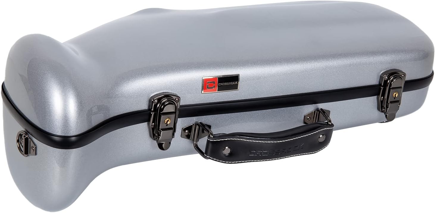 Crossrock Fiberglass Case for Trumpet with removable shoulder straps-Silver(CRF1020TRSL)