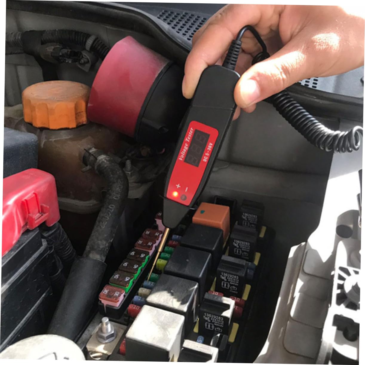 SOLUSTRE 2piezas Probador De Circuitos Digital De Pantalla Lcd Herramienta De Para Sistemas Eléctricos De Automóviles Comprobador De Voltaje y Continuidad Para Automotriz