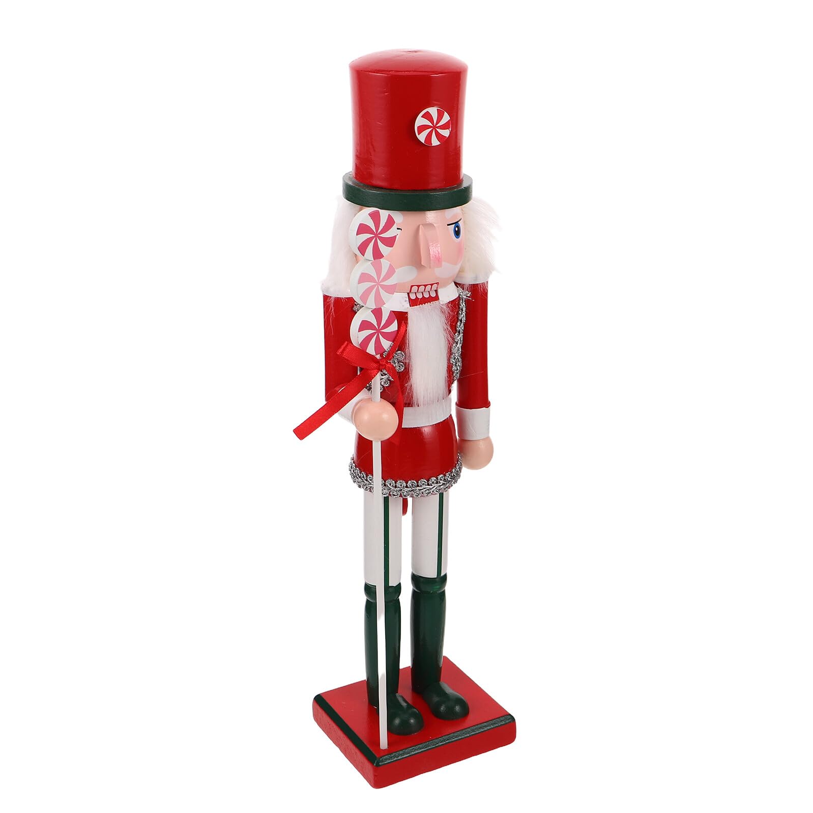 Casse-Noisette de Noël en bois rouge figurine 38 cm pour table