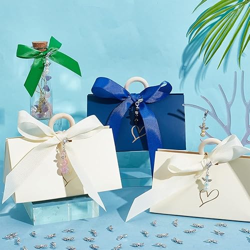 Miniatura 4 de PH PandaHall 200 cuentas espaciadoras de alas de hada tibetanas de aleación de ángel con cuentas espaciadoras para hacer pulseras, collares, joyas,