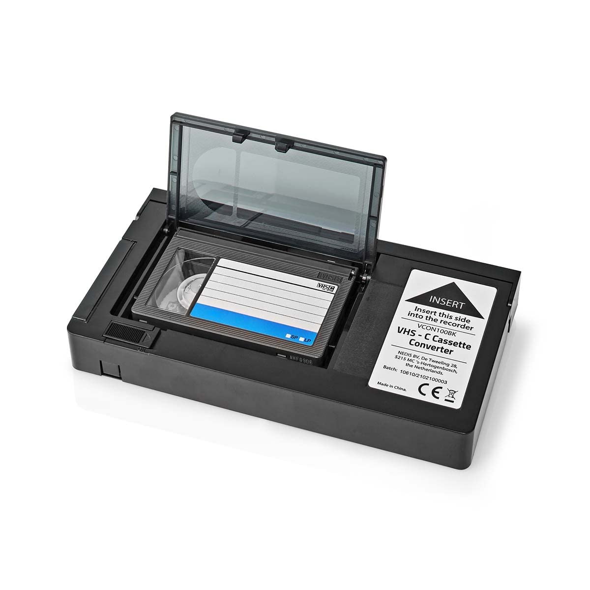 Nedis VHSC to VHS Cassette Converter, Plug & play, Black Buy Online