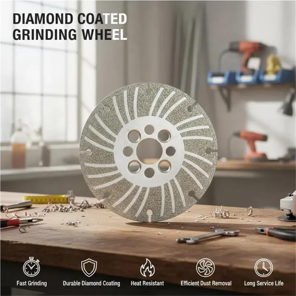 A25I-Angle Grinding Wheel Turbo Thread Dual-Grit Multi-Purpose Cutting Grinding Disc for Metal Stone Concrete and Tile 15Cm