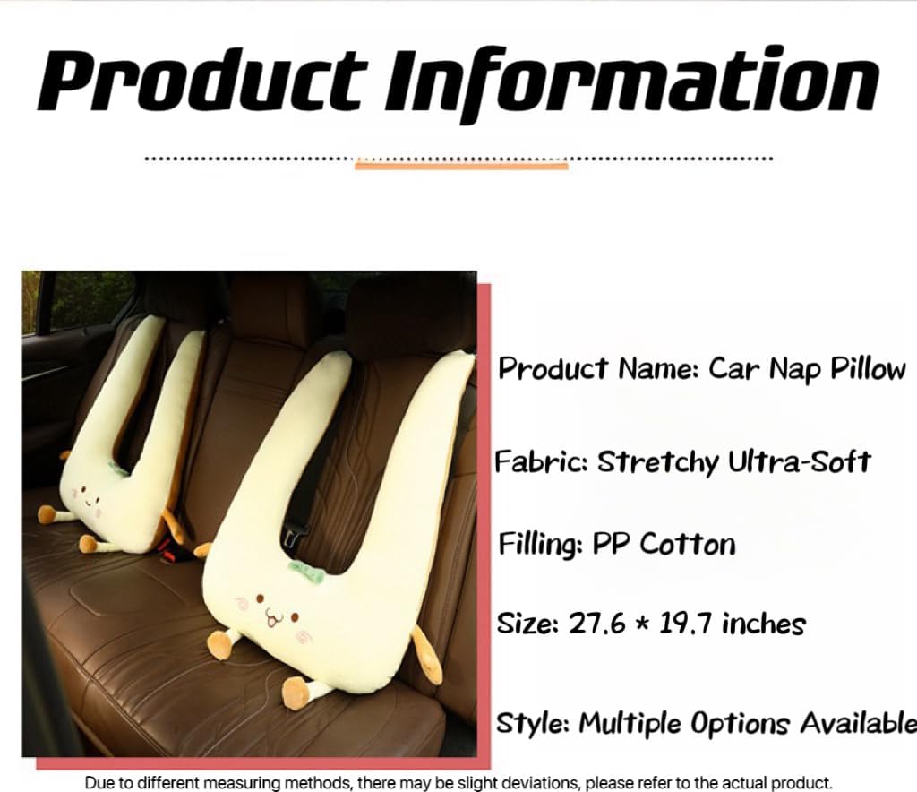 BNTR Car Sleeping Pillow Stocking Stuffers Cute Bread Safety Seatbelt Shoulder Pad Auto Accessory Neck Cushion Protector Seatbelt Shoulder Protector Sleeping Pillow Nice Gift (Cute)