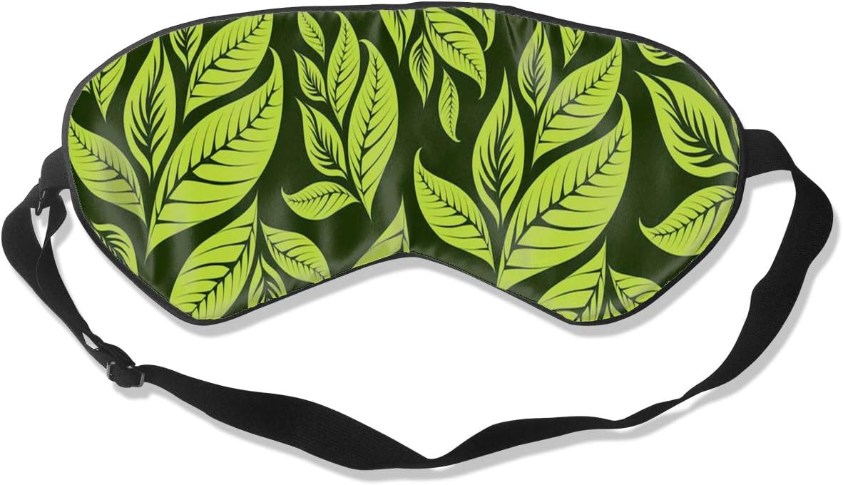 Eye Mask Green Leaves Personalized Eyeshade Sleep Mask Soft for Sleeping Travel for Children
