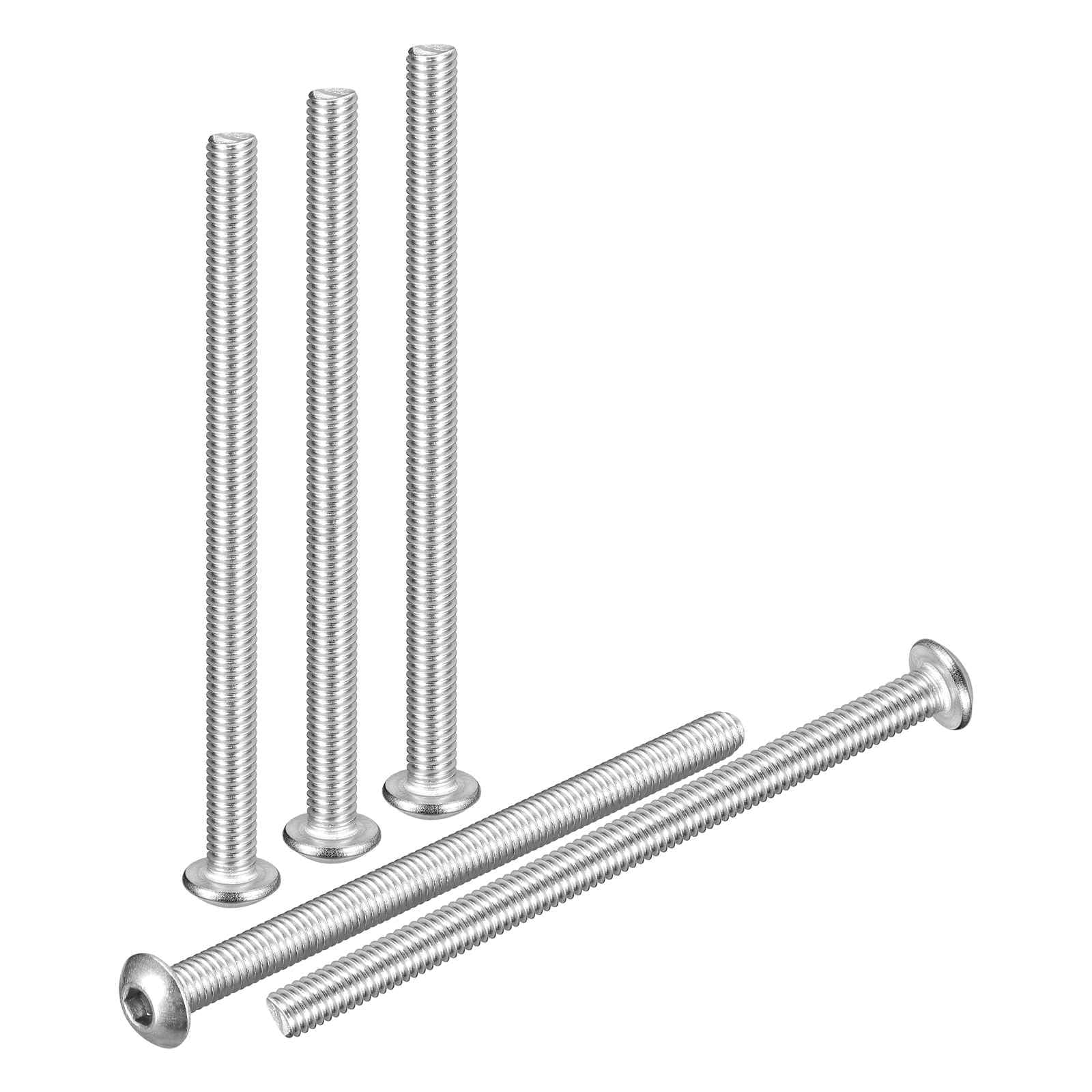 DTGN M4-0.7x65mm Button Head Socket Cap Screws - 10Pack - Good for Road Bicycle, Mountain Bike, Auto, Motorcycle - 304 Stainless Steel Whitewashed - Hex Socket Drive Fasteners — image 1