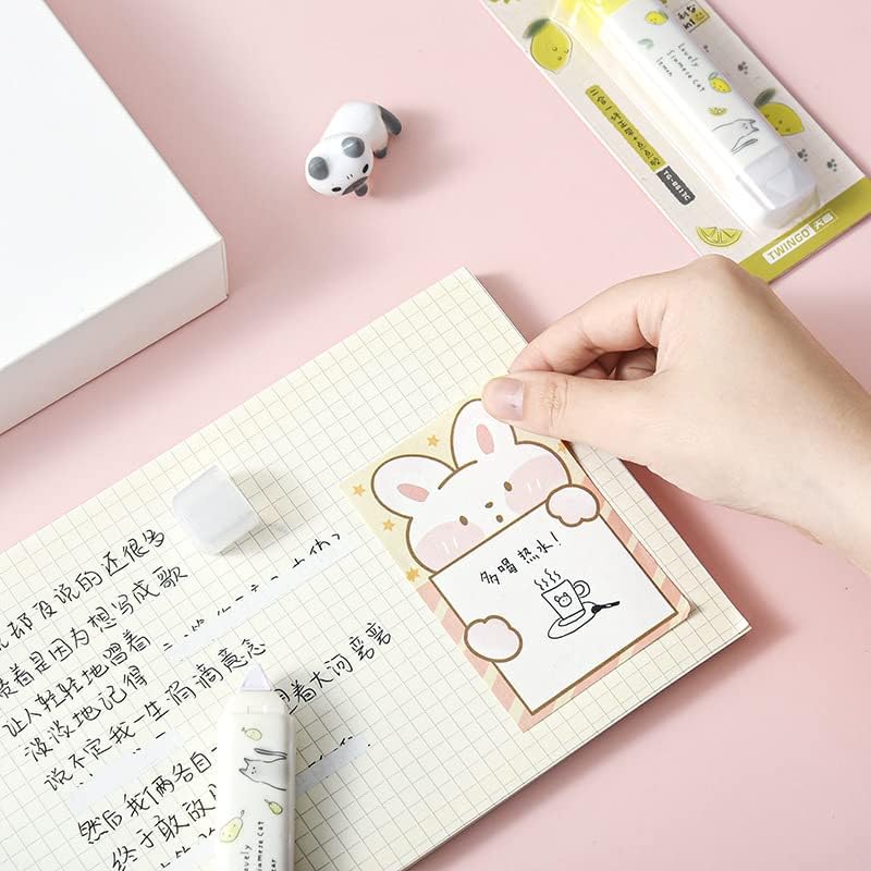 Miniatura 5 de 3 piezas Kawaii White Out Corrección Cinta Linda Pata de Gato en Forma de Pata de Gato Pluma de Corrección Estética con Punta de Pegamento Preppy