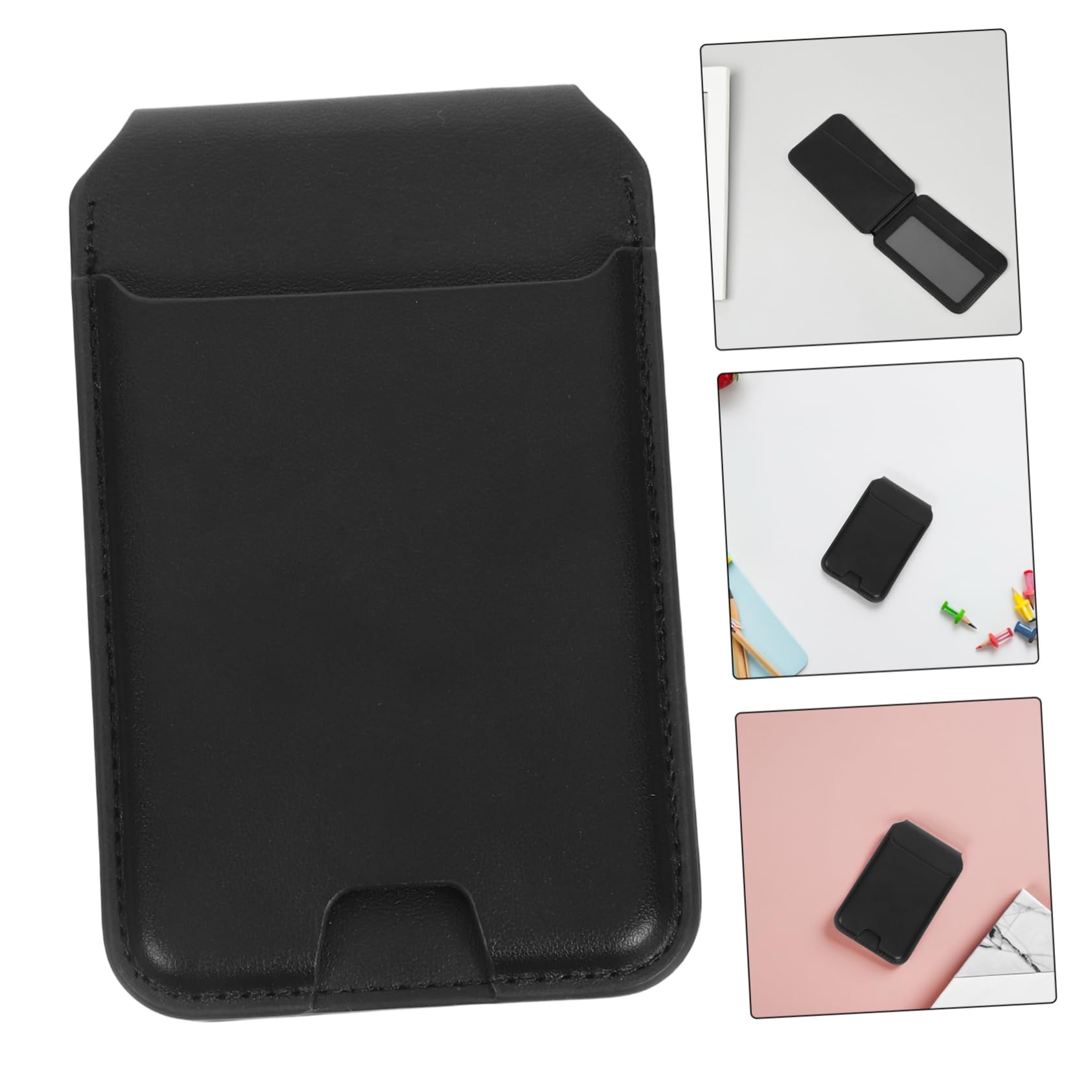 COLLBATH Portafoglio Magnetico Per Telefono Porta Carte Pieghevole Porta Badge Identificativo in Pu Per Carte Di Credito E Accesso Supporto Da Tavolo Pieghevole