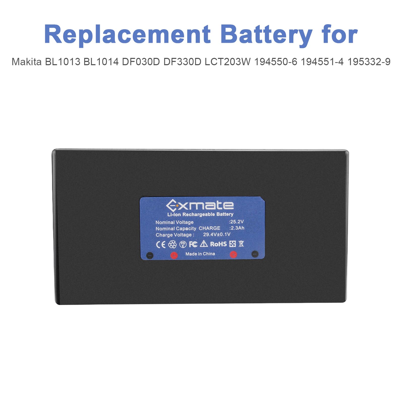 Exmate 25.2V 2300mAh batteria di ricambio agli ioni di litio per robot da prato Ambrogio Alex L30 L50 L30 Elite Sostituisci Zucchetti 075Z01300A