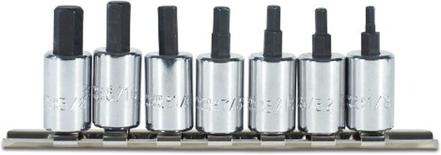 Socket Bit Set, 3/8 in. Dr, 7 Piece, Hex