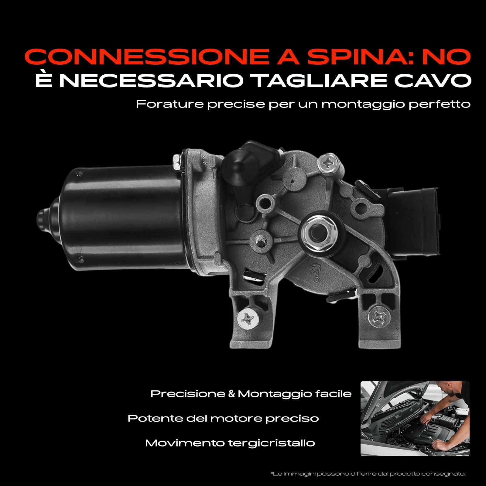 Frankberg Motore Tergicristallo Compatibile con Clio III BR0/1 CR0/1 1.2 16V 1.5 dCi 1.6 16V GT 1.6 16V 1.2 16V Hi-Flex 2.0 16V Spot 2.0 16V 2005-2014 Replace# 28800-9U10B,53567502