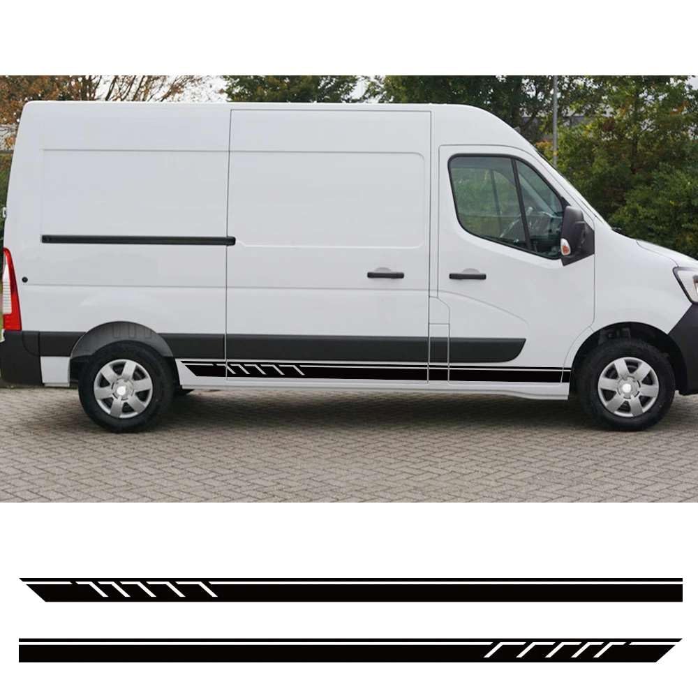 Car Door Side Stickers, for Renault Master 1 2 3 Mk2 MK3 Day Van Camper Motorhome Stripes Decals Conversion Tuning Accessories Body Decals Racing Stripe