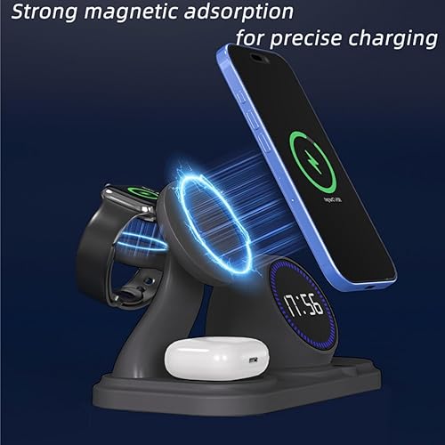 Miniatura 6 de 6-in-1 Wireless Charging Station Charger Stand for Multiple Devices for Apple- Compatible with iPhone 17 16 15 14 13 Pro Max Apple Watch