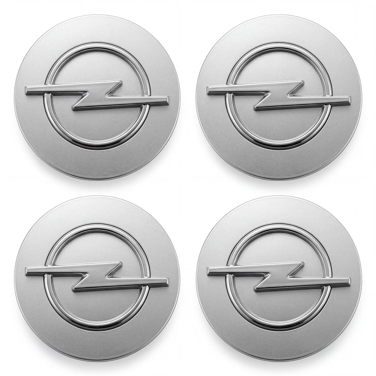 Auto Nabendeckel für Opel 64mm, 4 Stück Silber ABS OEM Radnabenkappen Felgenkappene Nabenkappen Zubehör - 2
