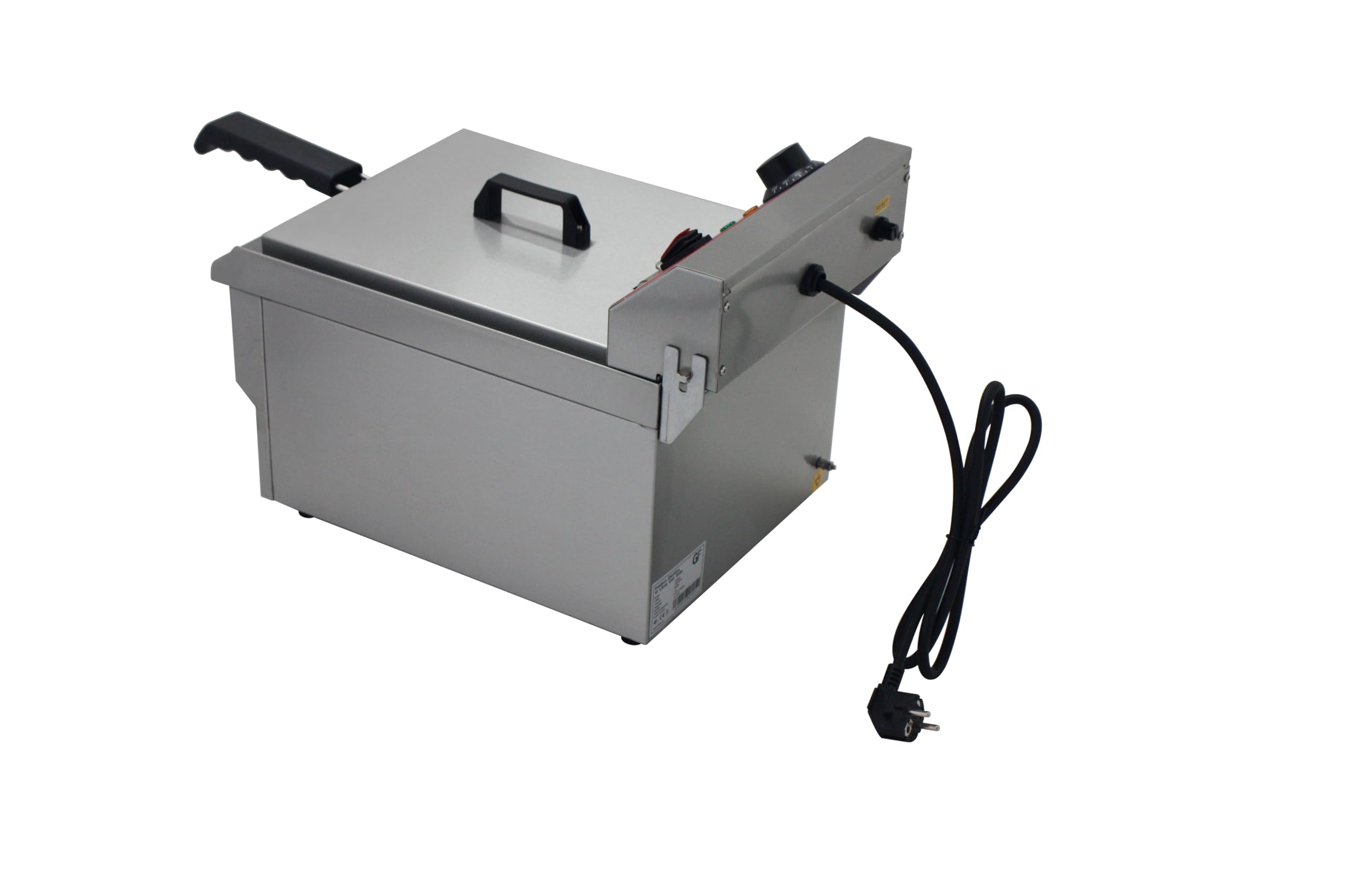 Friggitrice elettrica professionale industriale con rubinetto, acciaio inox, zone fredde, termostato E.G.O, 13 L o 13+13 L
