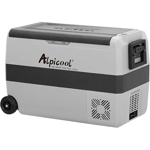 Alpicool T50 Dual Temperature Control 12 Volt Refrigerator 53 Quart Portable Car Fridge Freezer (-4°F~68°F) for Truck, RV, Boat, Camping and Travel