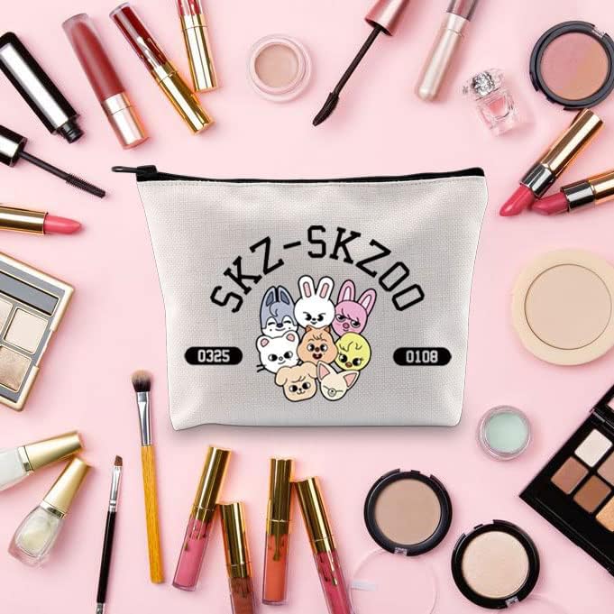 TOBGBE K-POP Group Gift SKZ Character Singer Inspired Cosmetic Bag Stay Fans Gift SKZ Album Merchandise Stay Gifts (B Role Bag) - Image 5