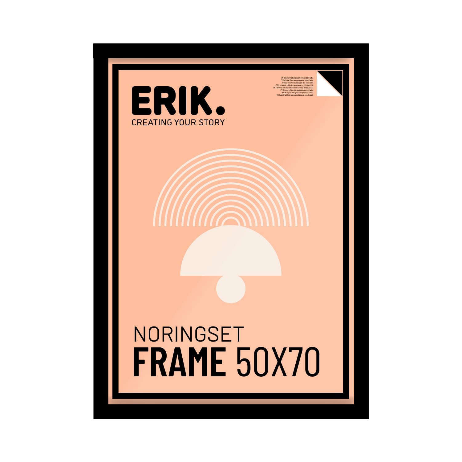 Grupo Erik Marco 50x70 negro - Marco 50x70 para puzzle/Marcos de fotos o diplomas pared - Marco negro : Marco 50x70 madera MDF para pared | Marcos para cuadros - Decoracion hogar