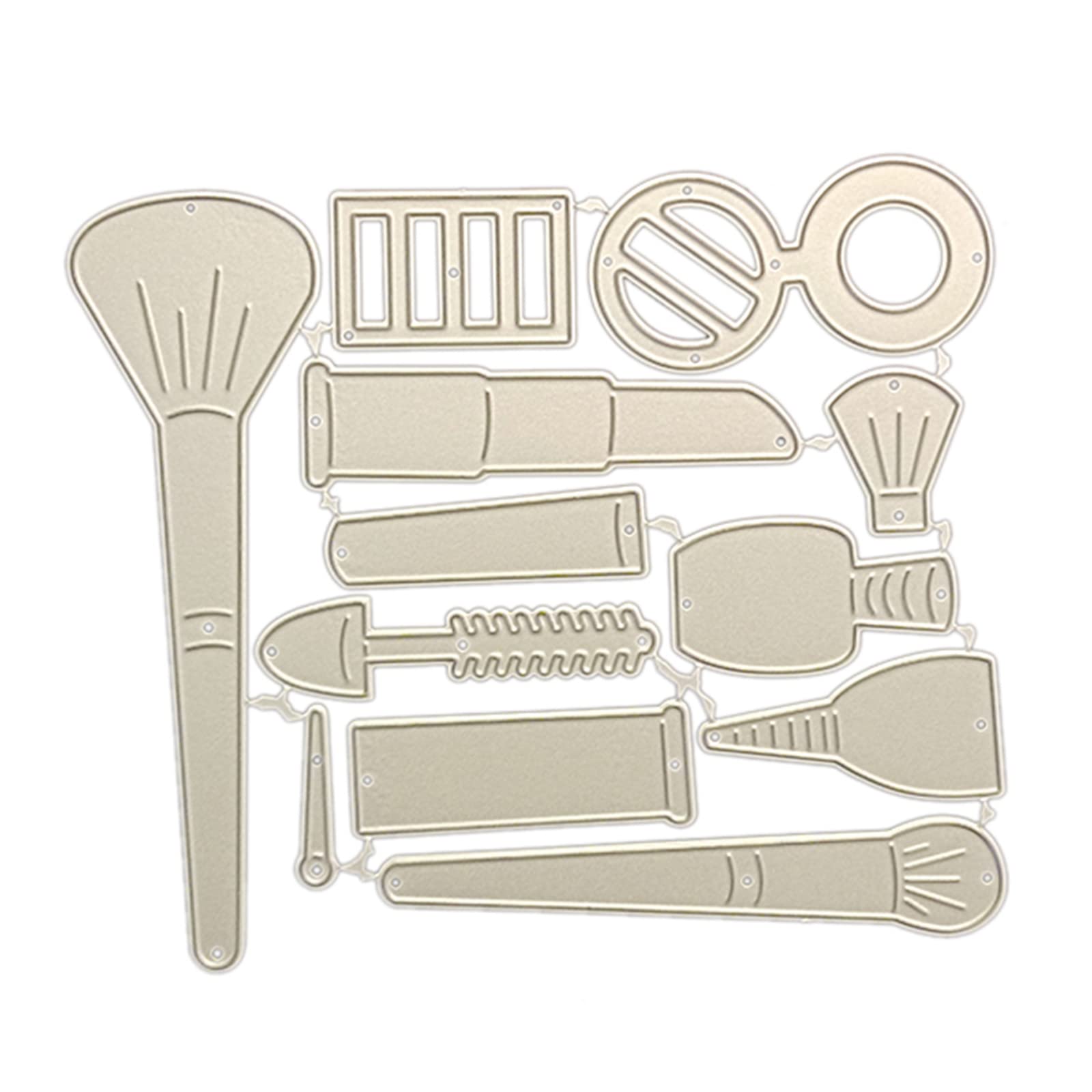 Xinsheinelry Makeup Brush Lipstick Cutting Dies Stencil Scrapbooking Album Stamp Paper Card for Greeting Cards Embossing Cutting Dies