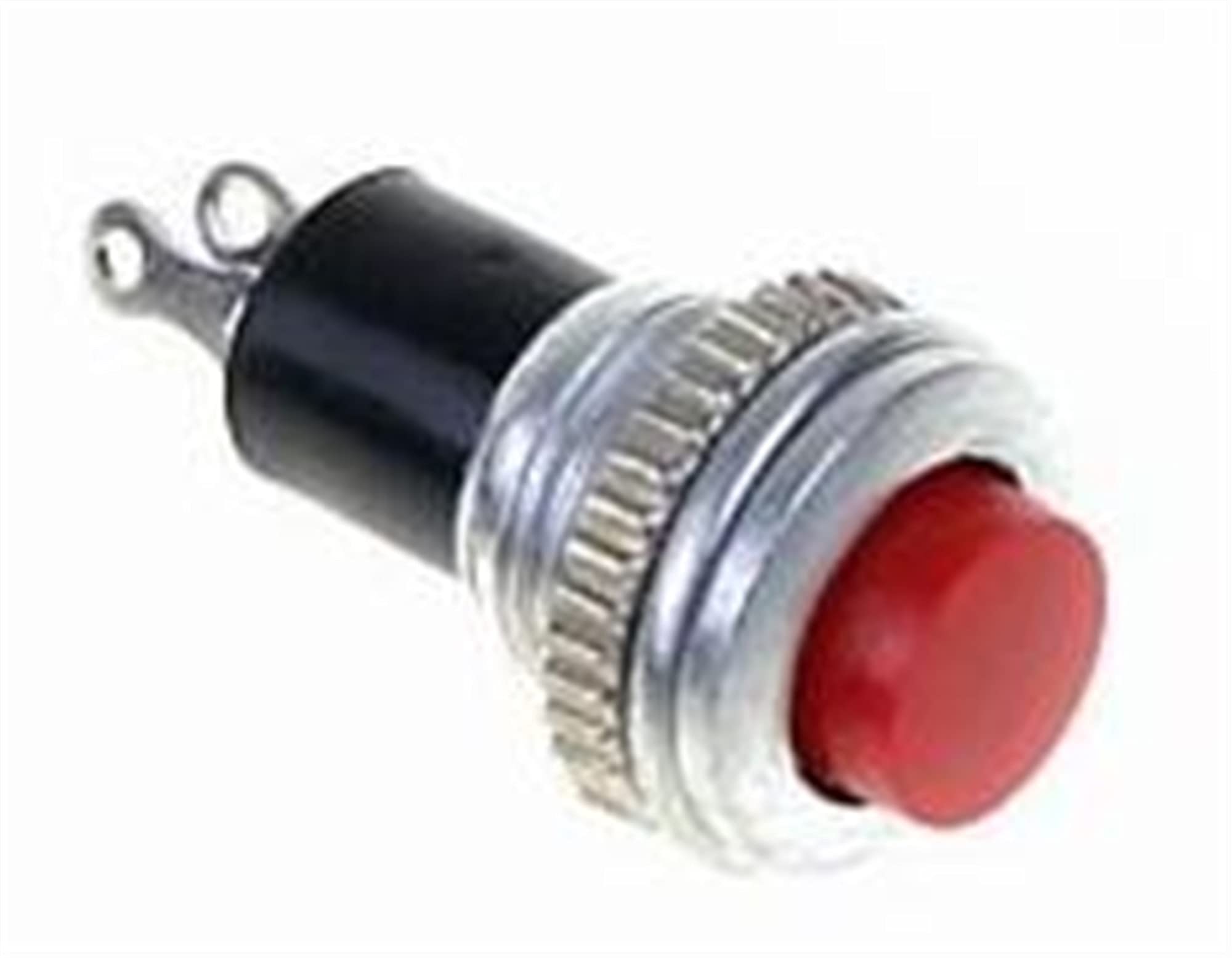 Interrupteur momentané 250V bouton poussoir rouge auto 10mm 1A