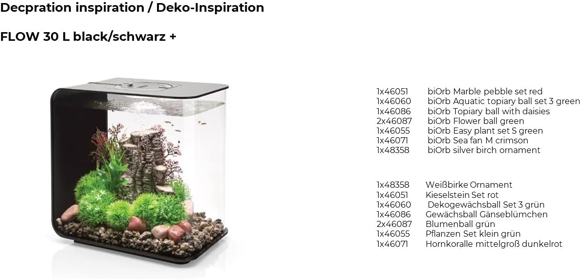 biOrb Marble Pebble Set, Solid Aquarium Decorations, Red (Pack of 2)