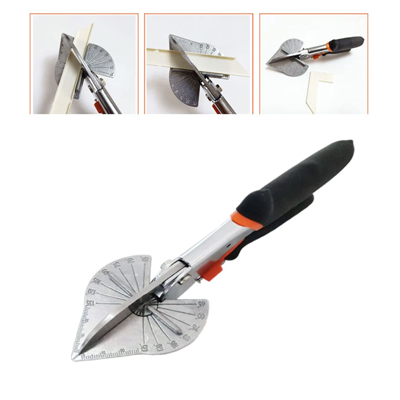 Obcinak do rur, 45-135 Stopień multi-angle Mitre Siding drutu Duct Cutter PCV, PE Plastikowy wąż Scissor Cut wystrój domu sanitarny Narzędzie(3pcs with 10pc blade)