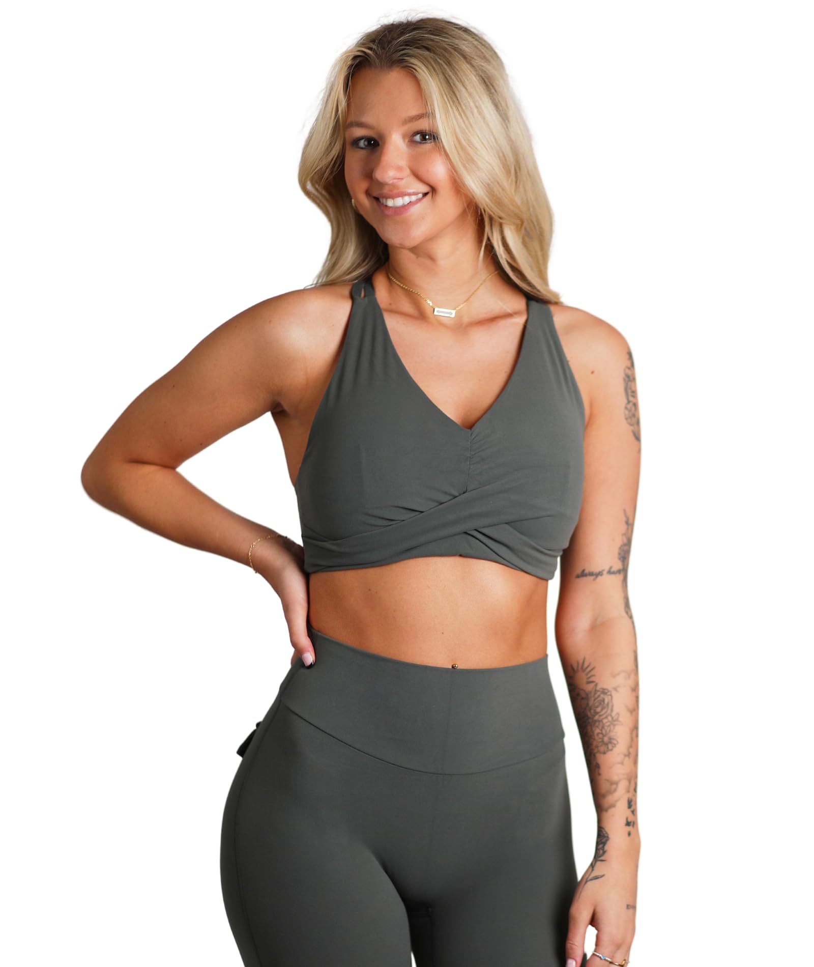 Jed North Womens High Waisted Scrunch Booty Athletic Leggings Back