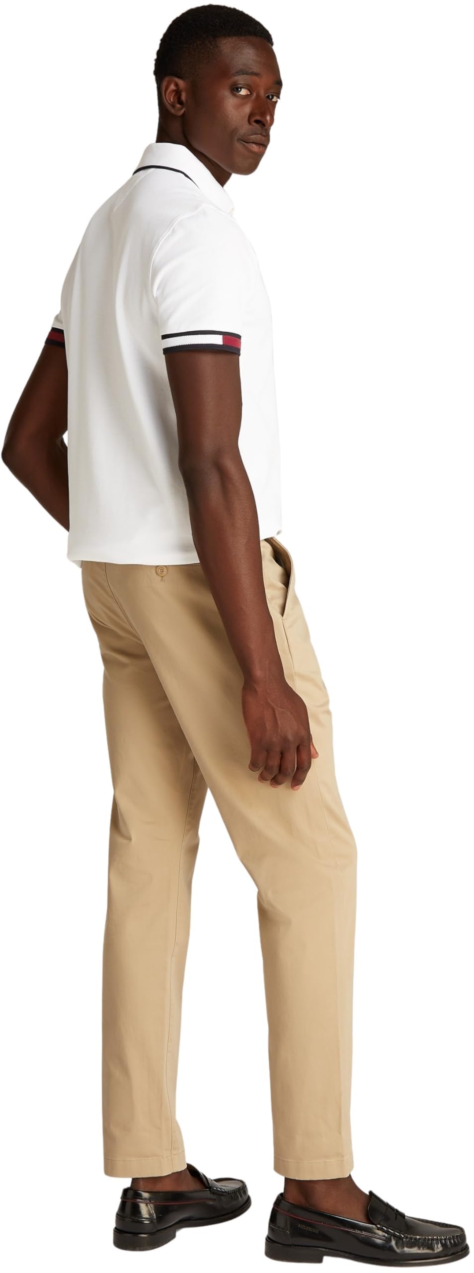 Tommy Hilfiger Polo de Manga Corta Hombre Flag Cuff Slim Fit