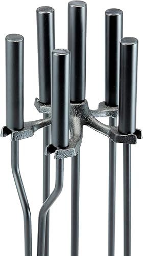 Miniatura 2 de Uniflame Juego de herramientas de chimenea negra de 5 piezas (F-1070)