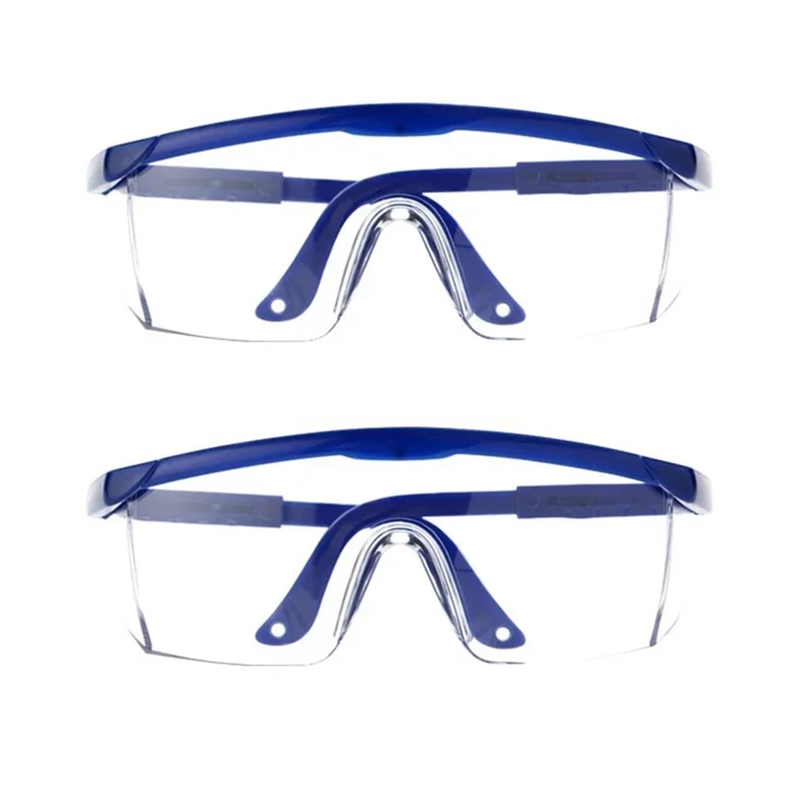 Schutzbrille, 2 Stück Spritzschutzbrillen – Industrielle Schutzbrillen, Wind- und Staubdicht for Labor, Arbeit Radfahren(2pcs Blue)