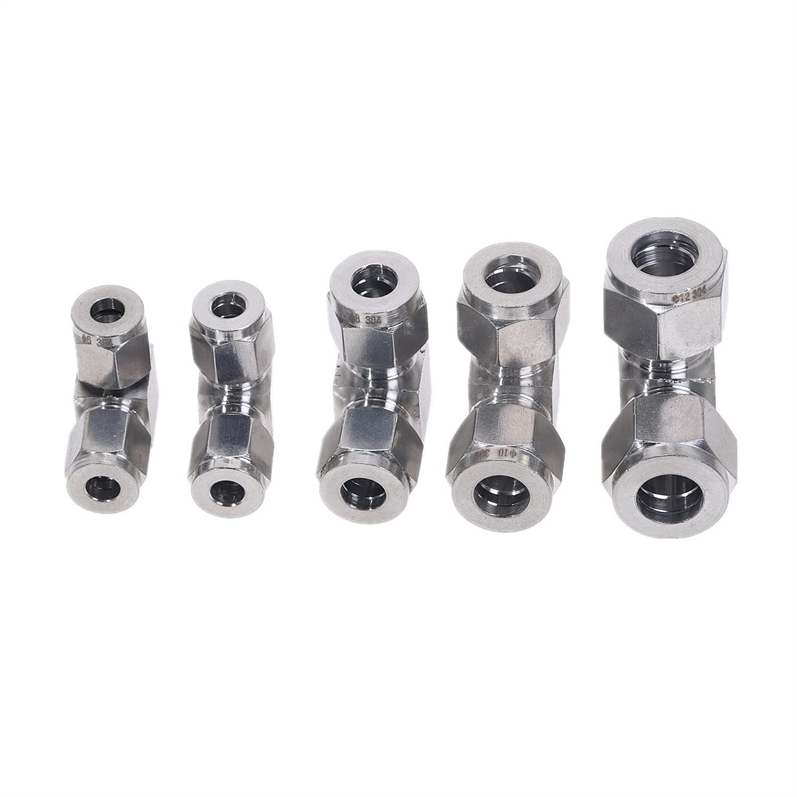 Raccordi per tubi Raccordi per tubi in acciaio inossidabile 304 2 Ferrule3 4 6 8 10 12 1/8" 1/4" 3/8" Raccordo per tubo con curva a 90 gradi Connettore per ghiera Tubo da giardino Ugello per rubinet