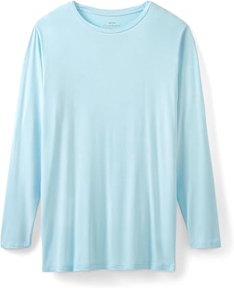 Little Sleepies Mens Pajama T-Shirt, Soft Viscose from Bamboo PJ Top for Family Matching Mens Pajamas Set, Long Sleeve Top