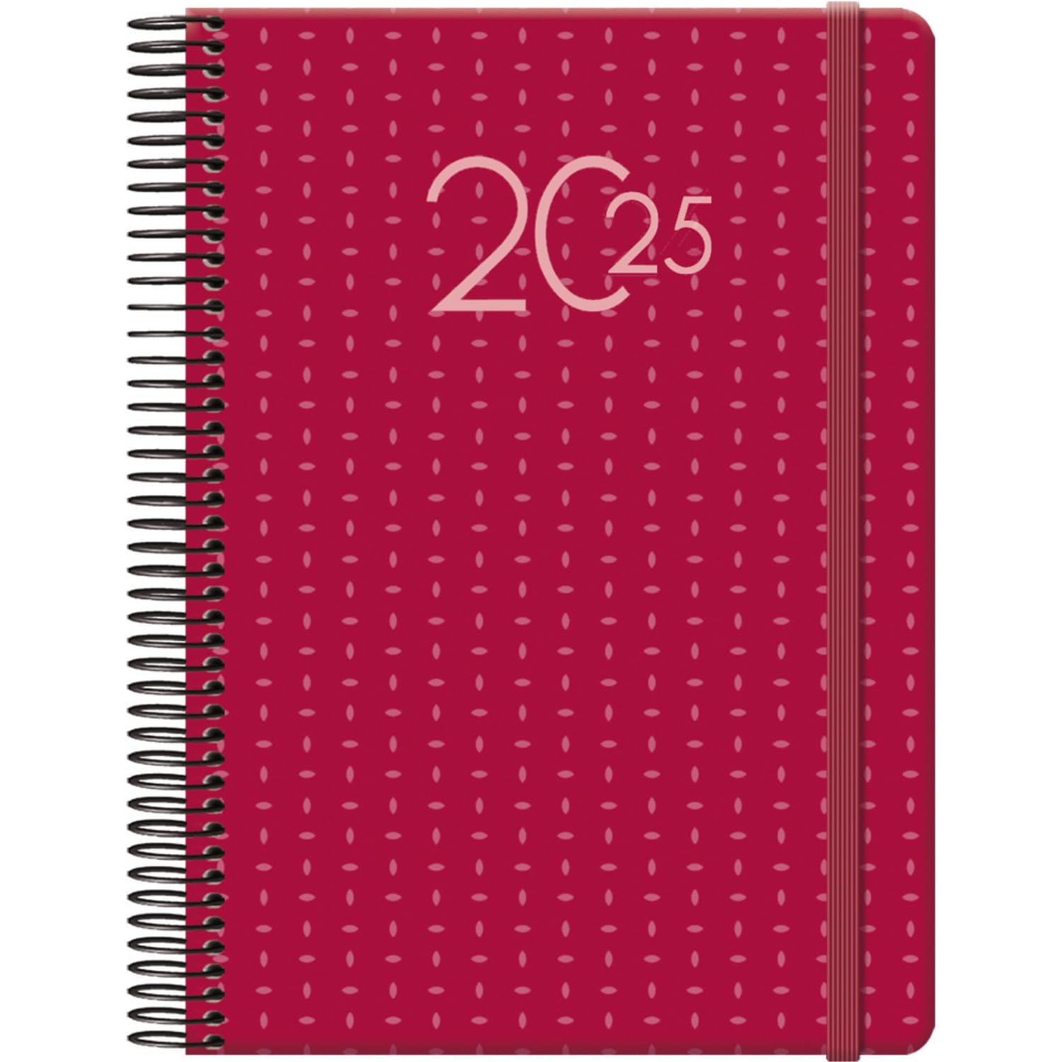 Dohe, 2025 Diary in Portuguese, Day per Page, A5 Size (14x20 cm), 12 Months January to December, Ring Binding, Annual Planner