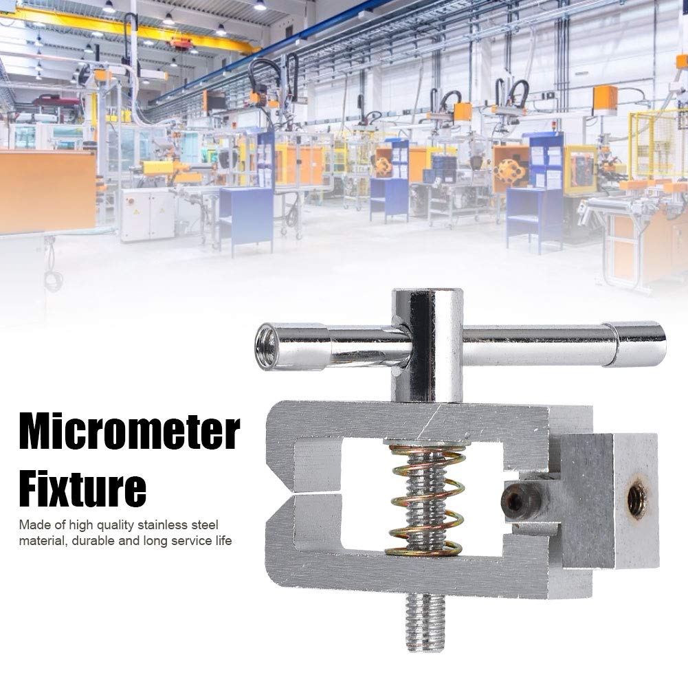 Thrust Tension Meter Clamp, SJJ 025 500N Micrometer Fixture Push Pull Force Fixture Stainless Steel Tensile Tester Fixture for Testing of Tensile Force, Destructive Force