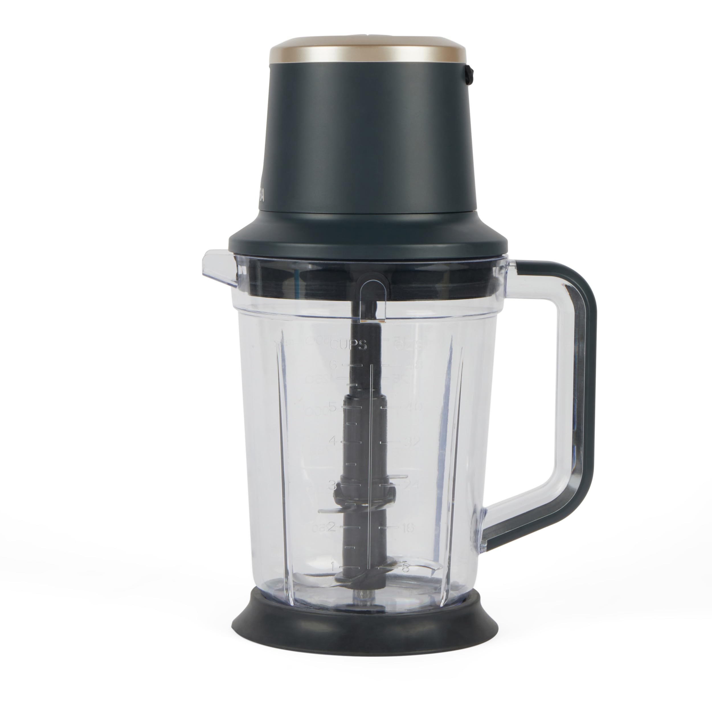 Batidora inalámbrica con jarra Petra PT5393BGRYVDE, recargable, 10,8 V, 2 velocidades, jarra de 1,5 l y tapa sin BPA, cuchilla de acero inoxidable, base antideslizante, indicador LED, ml/l/tazas/oz