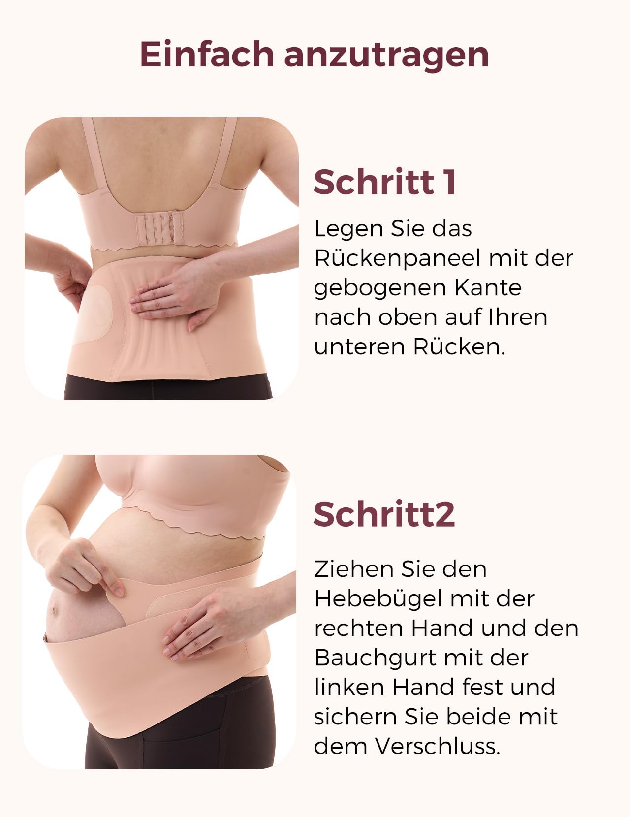 Momcozy Schwangerschafts-Bauchband – Ergonomische Rückenstütze & atmungsaktives Material – Verstellbarer Umstandsgürtel zur Linderung von Bauch-, Becken- und Rückenschmerzen