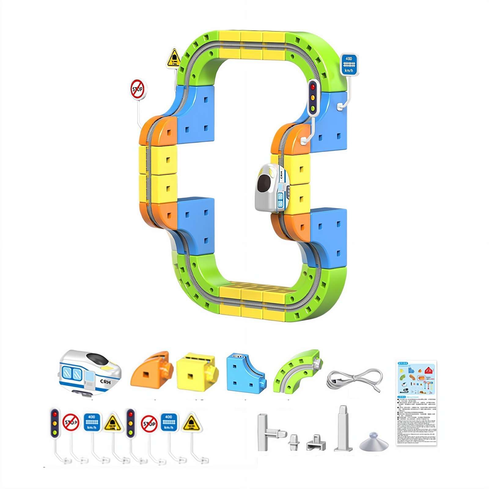 Amazon.co.jp: 62個セット レールキューブ デラックスセット トラック